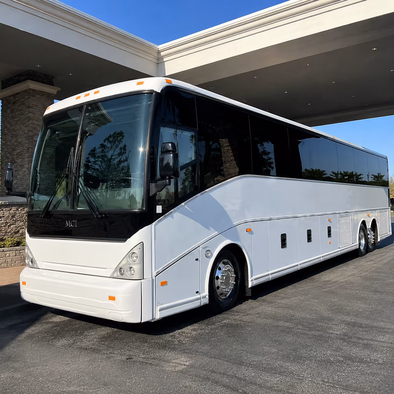 costa mesa charter bus services exterior