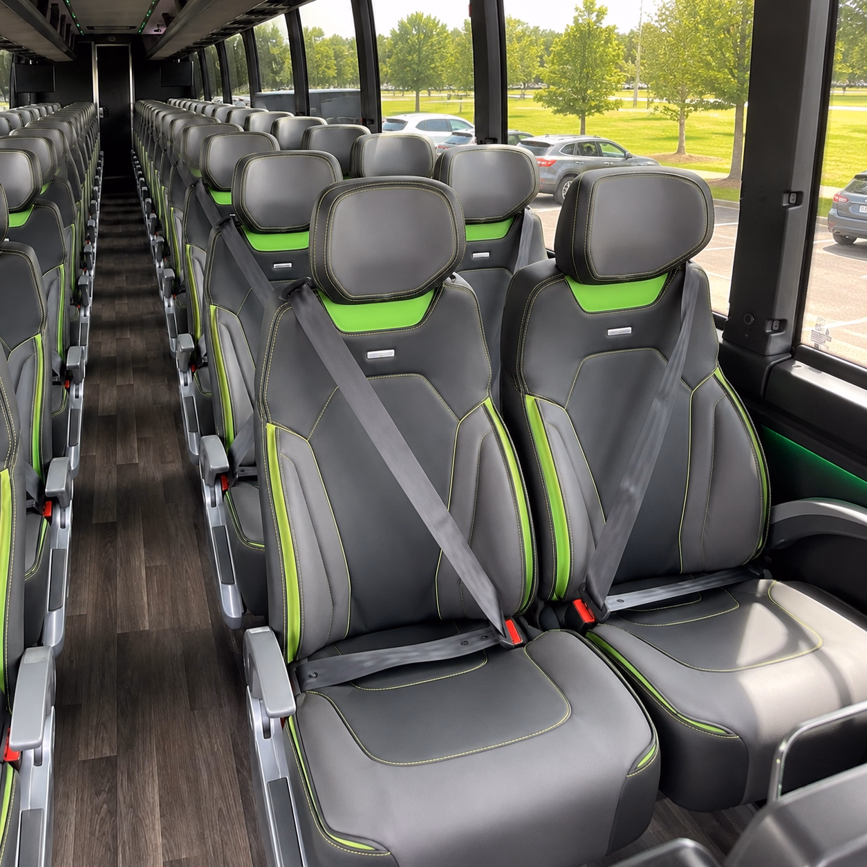 costa mesa charter bus services interior